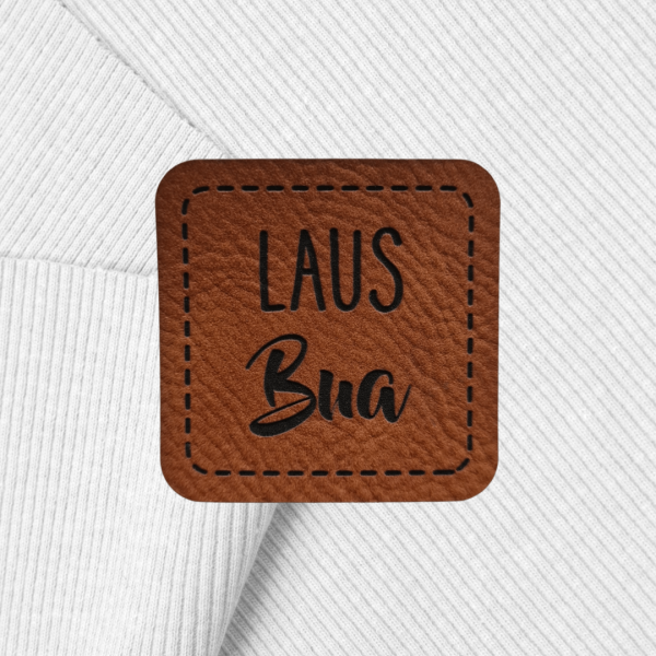 Kunstlederlabel "LAUS Bua" 4x4cm